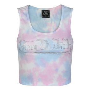 Von Dutch Cotton Candy Tie Dye Stone Crop Tank
